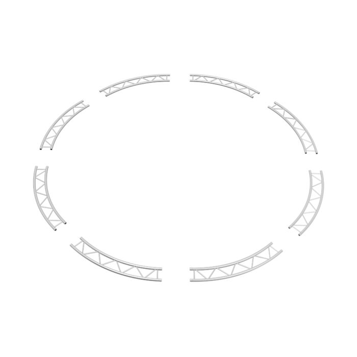 Global Truss F32-IB-C5-H45 Cercle d'arc horizontal à poutre en I à 8 sections - 8x45° (5 m)