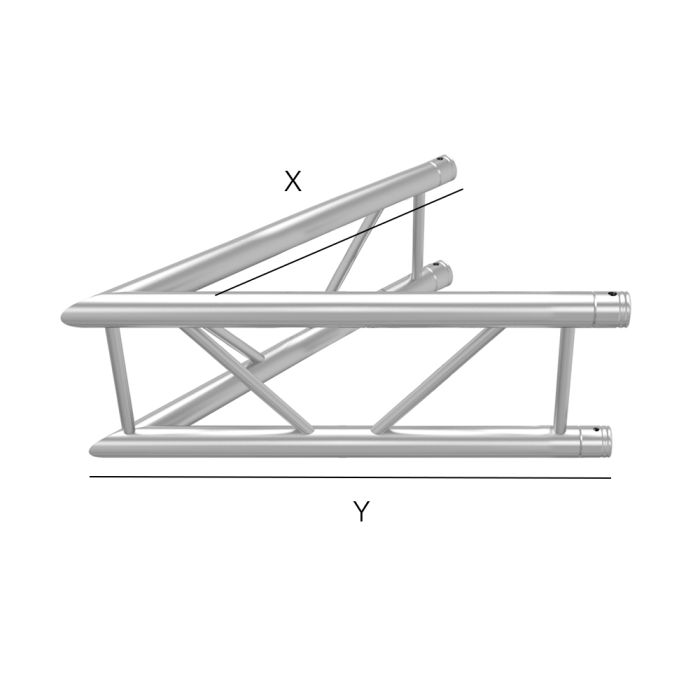 Global Truss F32-IB-4058V Coin de poutre en I vertical à 2 voies - 45°