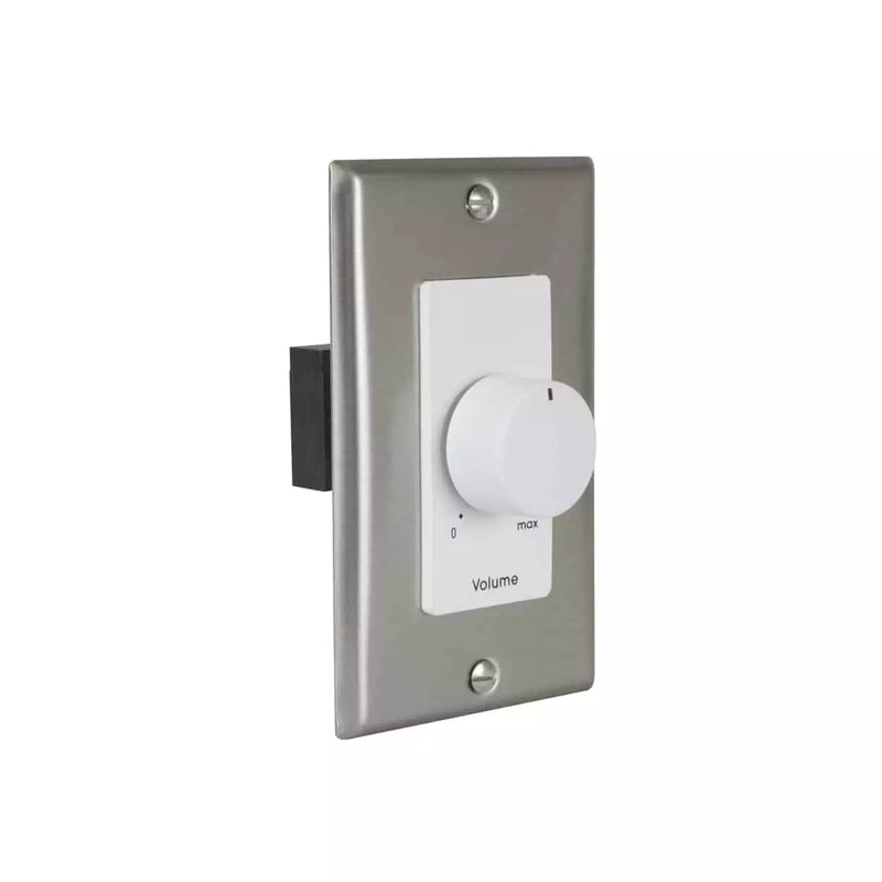 Lowell 100LVC-DSW ono Volume Control Wall Plate (SS/White) - 100W