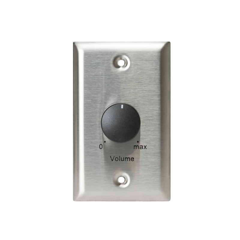 Lowell 100LVC-PA Mono Volume Control Standard Wall Plate (Stainless Steel) - 100W