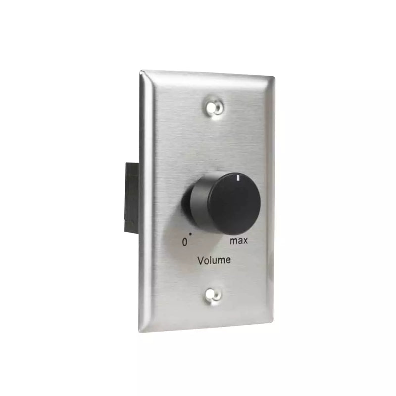 Lowell 100LVC-PA Mono Volume Control Standard Wall Plate (Stainless Steel) - 100W