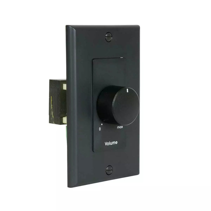 Lowell 100LVC-PA-DB Mono Volume Control Wall Plate (Black) - 100W