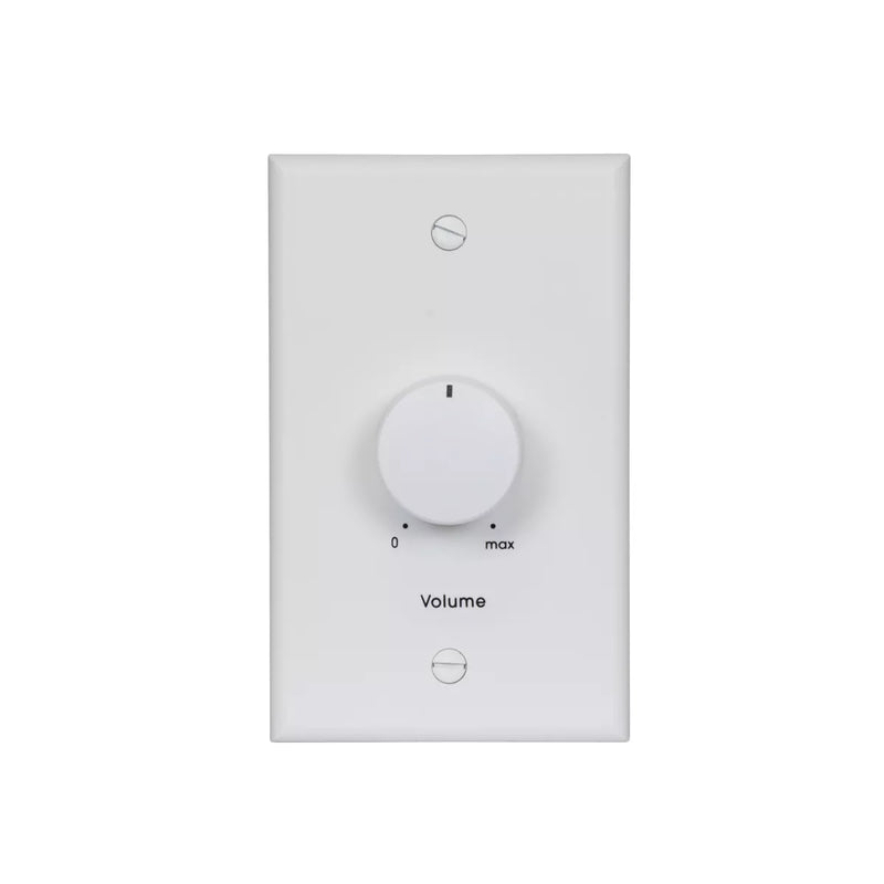 Lowell 100LVC-PA-SW Mono Volume Control Standard Wall Plate (White) - 100W