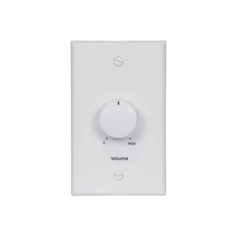 Lowell 100LVC-SW Mono Volume Control with 1-Gang Standard Wall Plate (White)