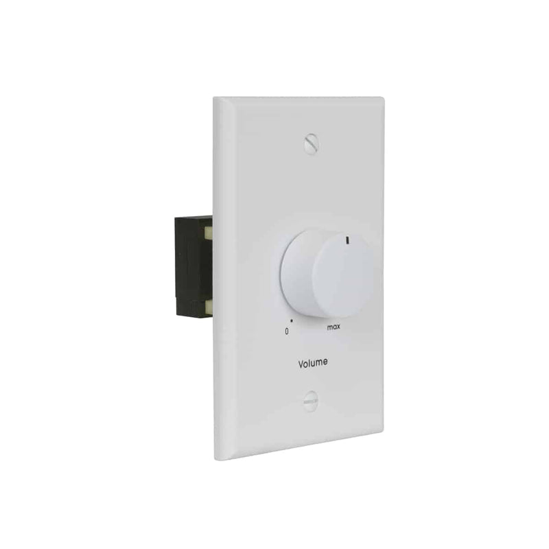 Lowell 100LVC-SW Contrôle de volume mono avec une plaque murale standard de 1 gang (blanc)