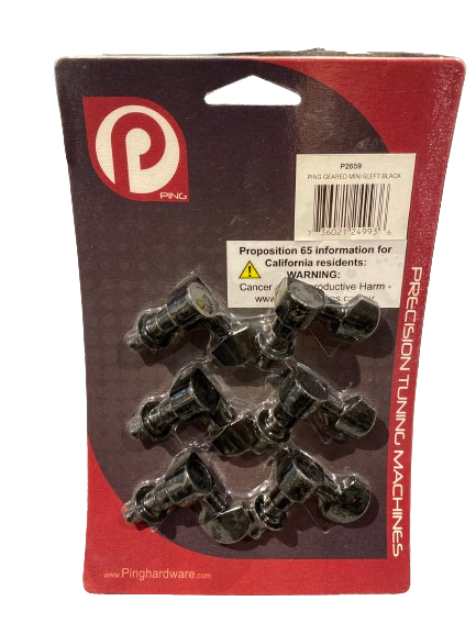 Ping P2659 6-In-Line Screwless Mount Geared Tuners (Black) - Left