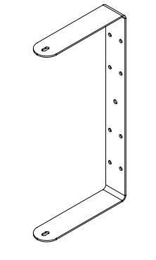 One Systems 108.HTH.UM Support en U en acier inoxydable de qualité 316 (marine) pour 108.HSB, 108.HTH et 208.HTC (blanc)