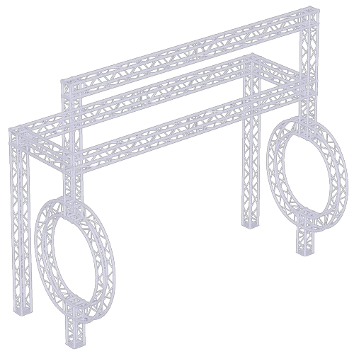ProX XTP-E1020-3 Double Circle 10X20 Exhibition Module Stand Truss Package