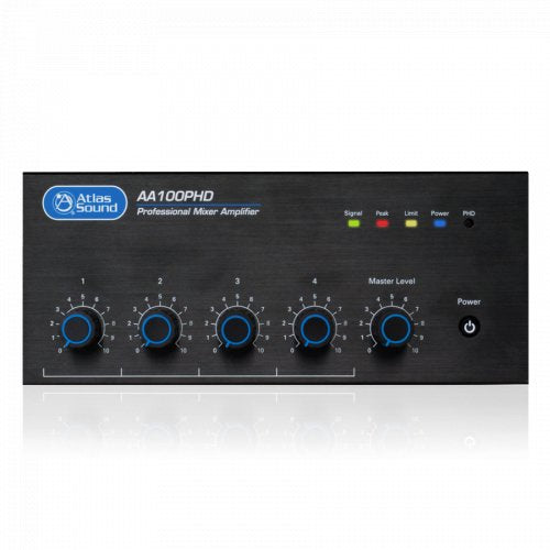 AtlasIED AA100PHD 4-Input 100W Mixer/Amplifier (70V/8ohm)