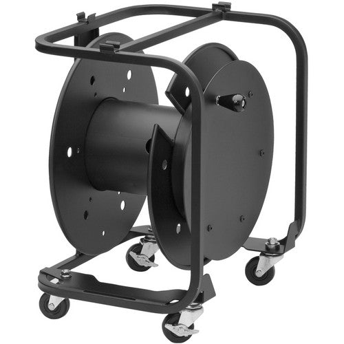 Theatrixx 13-09 Hannay Reels AVD-3 with Divider and 2" Casters Cable Storage (Black)
