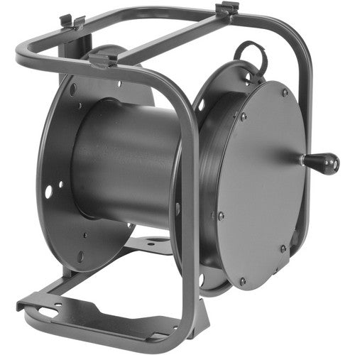 Theatrixx 13-04 Hannay Reels AV-1 2" Casters Installed Cable Storage (Black)