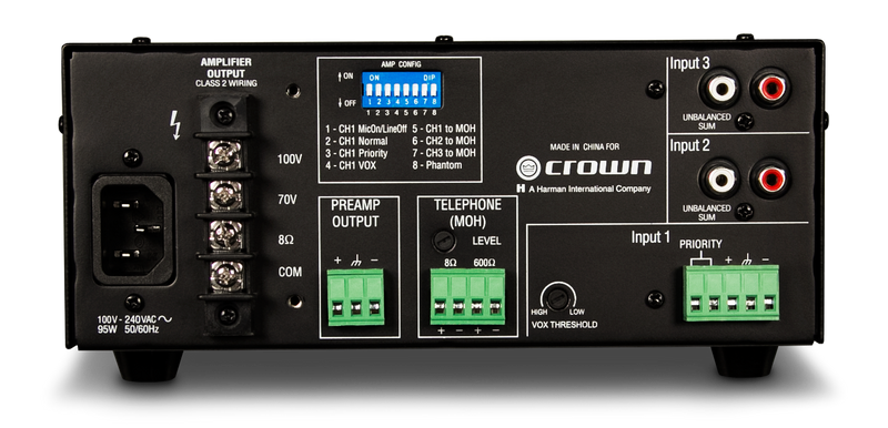 Crown 135MA Three Input 35W Mixer-Amplifier