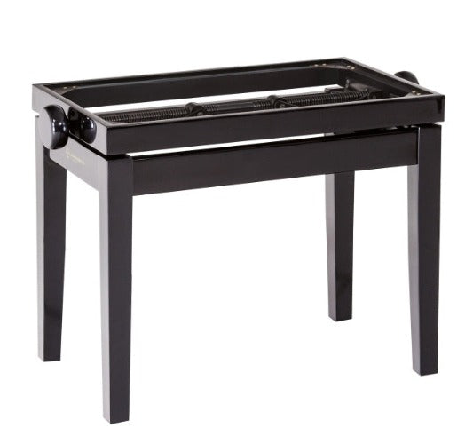 K&M 13701 Wooden Piano Bench Base (Glossy Black)