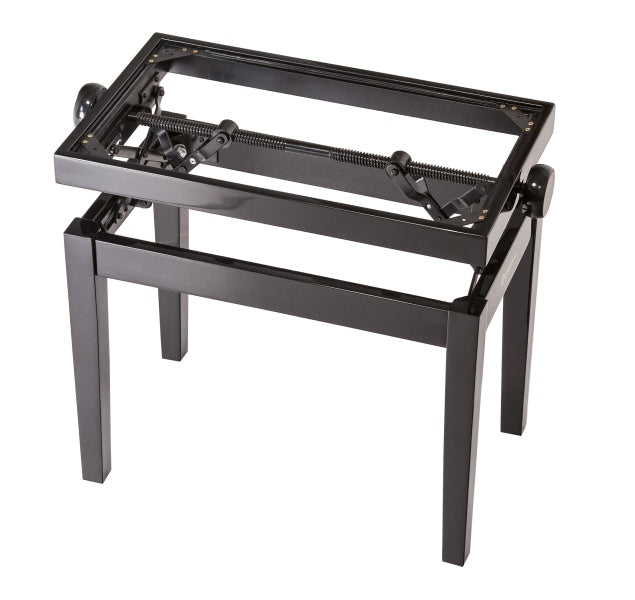 K&M 13701 Wooden Piano Bench Base (Glossy Black)