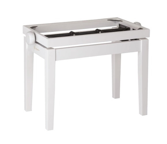 K&M 13710 Base de banc de piano en bois (blanc mat)