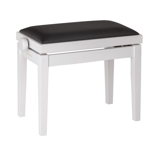 K&M 13710 Base de banc de piano en bois (blanc mat)