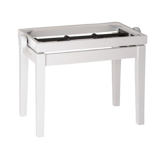 K&M 13711 Base de banc de piano en bois (blanc brillant)