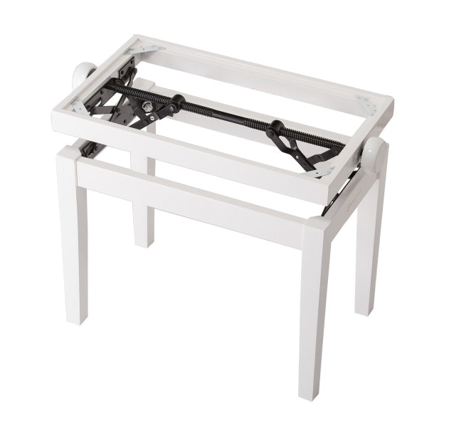 K&M 13711 Base de banc de piano en bois (blanc brillant)