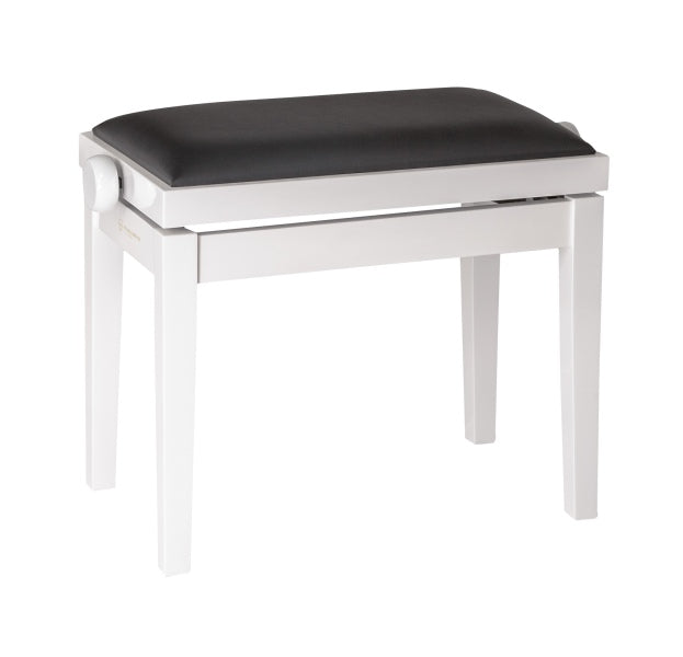 K&M 13711 Base de banc de piano en bois (blanc brillant)