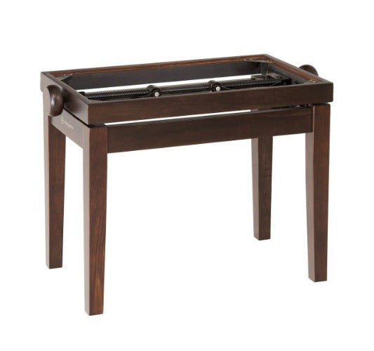 K&M 13730 Wooden Piano Bench Base (Glossy Walnut)