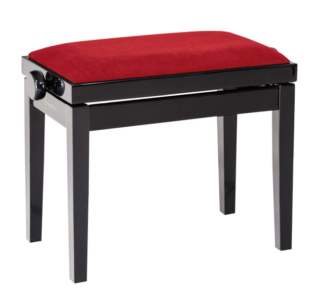 K&M 13802 Coussin de siège en velours pour base de banc de piano (rouge)