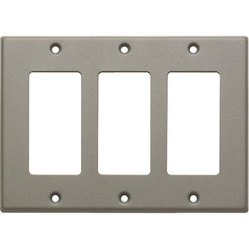 RDL CP-3G Triple-Slot Cover Plate (Gray)