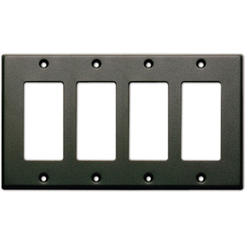 RDL CP-4B Quadruple-Slot Cover Plate (Black)