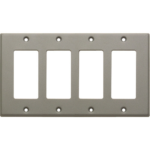 RDL CP-4G Quadruple-Slot Cover Plate (Gray)