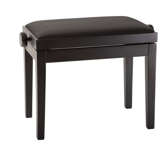 K&M 13960 Banc de piano avec housse de siège en velours noir (noir mat)