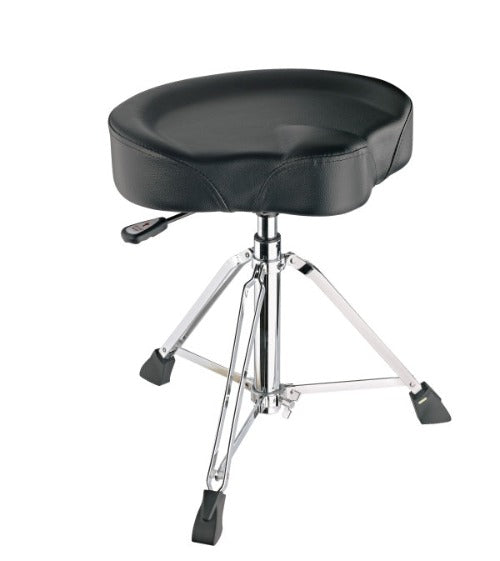 K&M 14035 Pneumatic Drum Throne w/Black Leather Seat