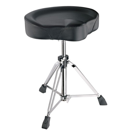 K&M 14038 Spindle Drum Throne w/Black Leather Seat