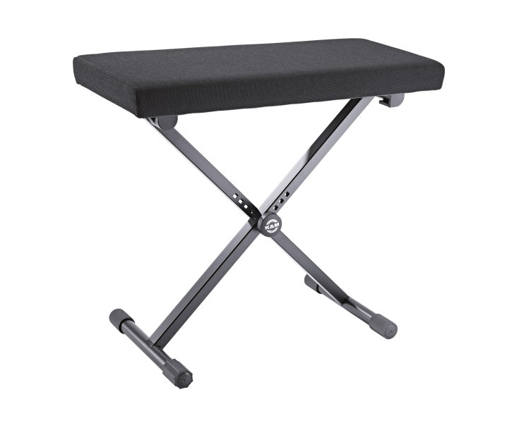 K&M 14076 X-Style Wide Keyboard Bench w/Fabric Seat