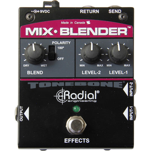Radial Engineering MIX-BLENDER Mélangeur de guitare à double entrée avec boucle d'insertion
