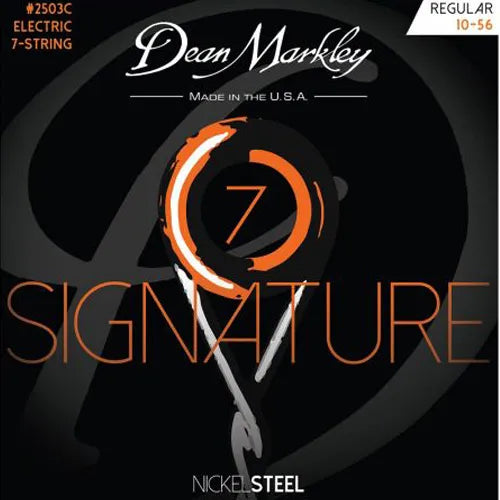 Dean Markley 2503C 7-String Nickel Steel Electric Guitar Strings Regular, 10-56