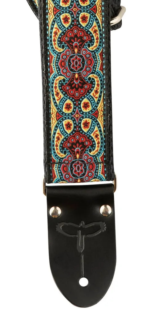 PRS Retro Deluxe Jacquard Guitar Strap 2" (Black/Red)