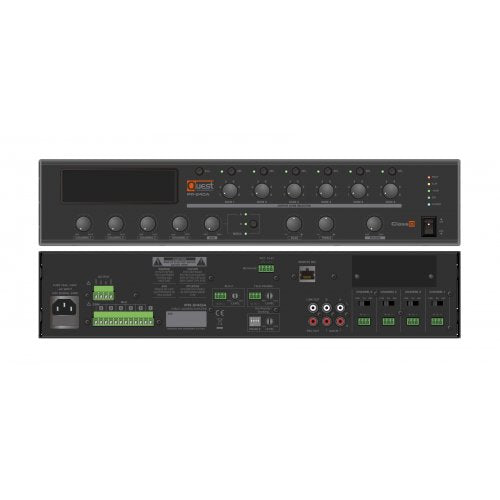 Quest PR-130A 6 Zone Commercial Mixer Amplifier - 130W