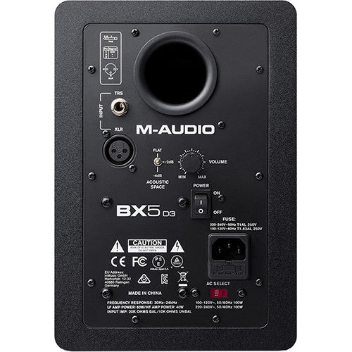 M-Audio BX5-D3 2-Way 100W Powered Studio Monitor Single - 5"