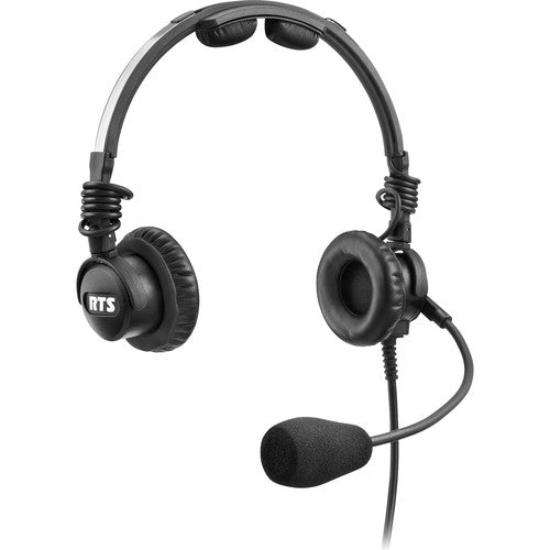 RTS LH-302 Lightweight RTS Double-Sided Broadcast Headset (XLR 5-Pin Female Connector, Dynamic Microphone)