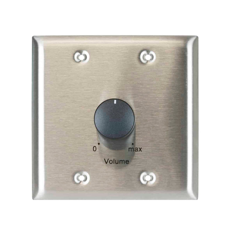 Lowell 150LVCS Stereo Volume Control Standard Wall Plate (Stainless Steel) - 150W