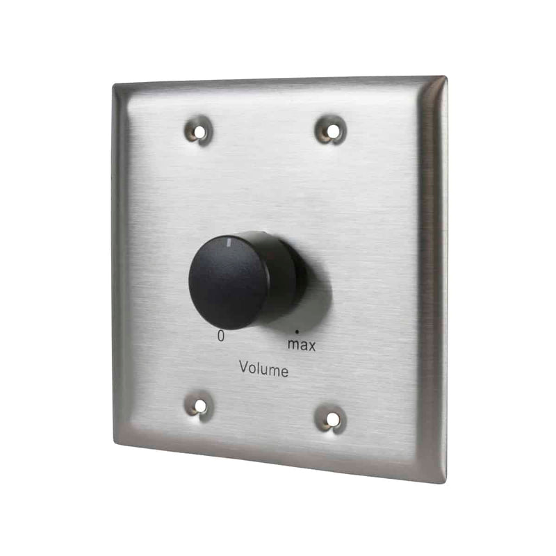 Lowell 150LVCS Stereo Volume Control Standard Wall Plate (Stainless Steel) - 150W