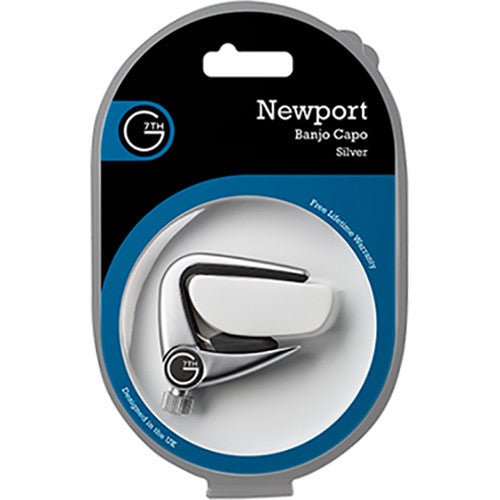 G7th G7NP-BU Newport Flip Lever Capo for Banjo (Silver)