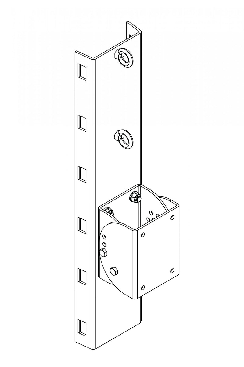 One Systems PM4.M 316 Grade (Marine) Stainless Steel Pole Mount Bracket For 112.HTH, 118.HSB, 212.HC, 312.HC and CFA-2.HTH (White)