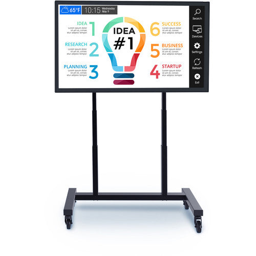 Peerless-AV SR598ML3E SmartMount Motorized Height Adjustable Flat Panel Cart for 42" to 86" Interactive Displays