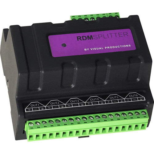 Theatrixx VPRDMSPLIT6-TERM DIN Rail DMX/RDM RdmSplitter Terminal