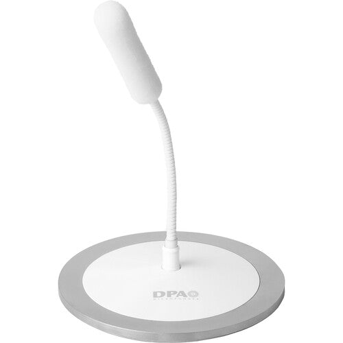 DPA Microphones 4098 CORE Supercardioid Ceiling Microphone w/Base and Microdot Connector - 6" Gooseneck  (White)