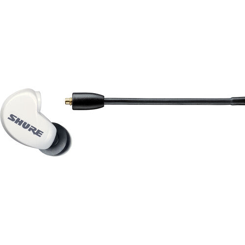 Shure SE215DYWH+UNI Écouteurs intra-auriculaires stéréo à isolation sonore avec câble universel pour micro à distance RMCE-UNI (Blanc)