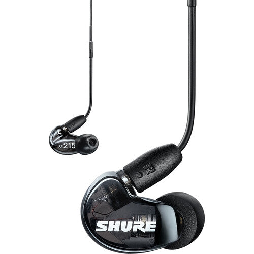Shure SE215DYBK+UNI Sound-Isolating In-Ear Stereo Earphones with RMCE-UNI Remote Mic Universal Cable (Black)