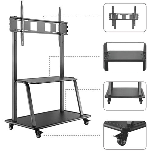 Qomo QIT-STAND Height-Adjustable Mobile Stand For 37 to 100" Displays