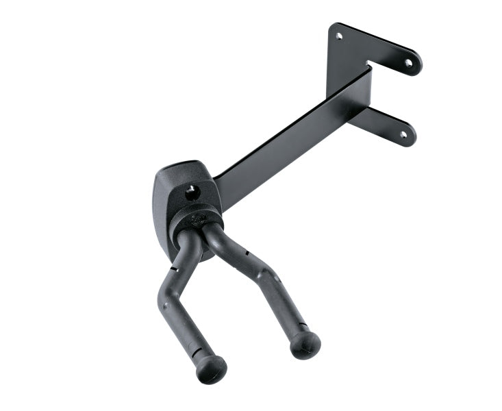 K&M 16255 Wall Mount Guitar Hook w/30° Angle (Black)