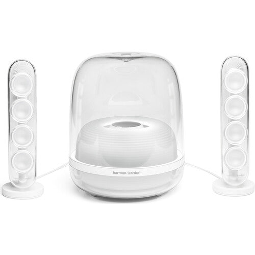 Harman Kardon HKSOUNDSTICK4WHTAM SoundSticks 4 Bluetooth Wireless 2.1 Speaker System (White)
